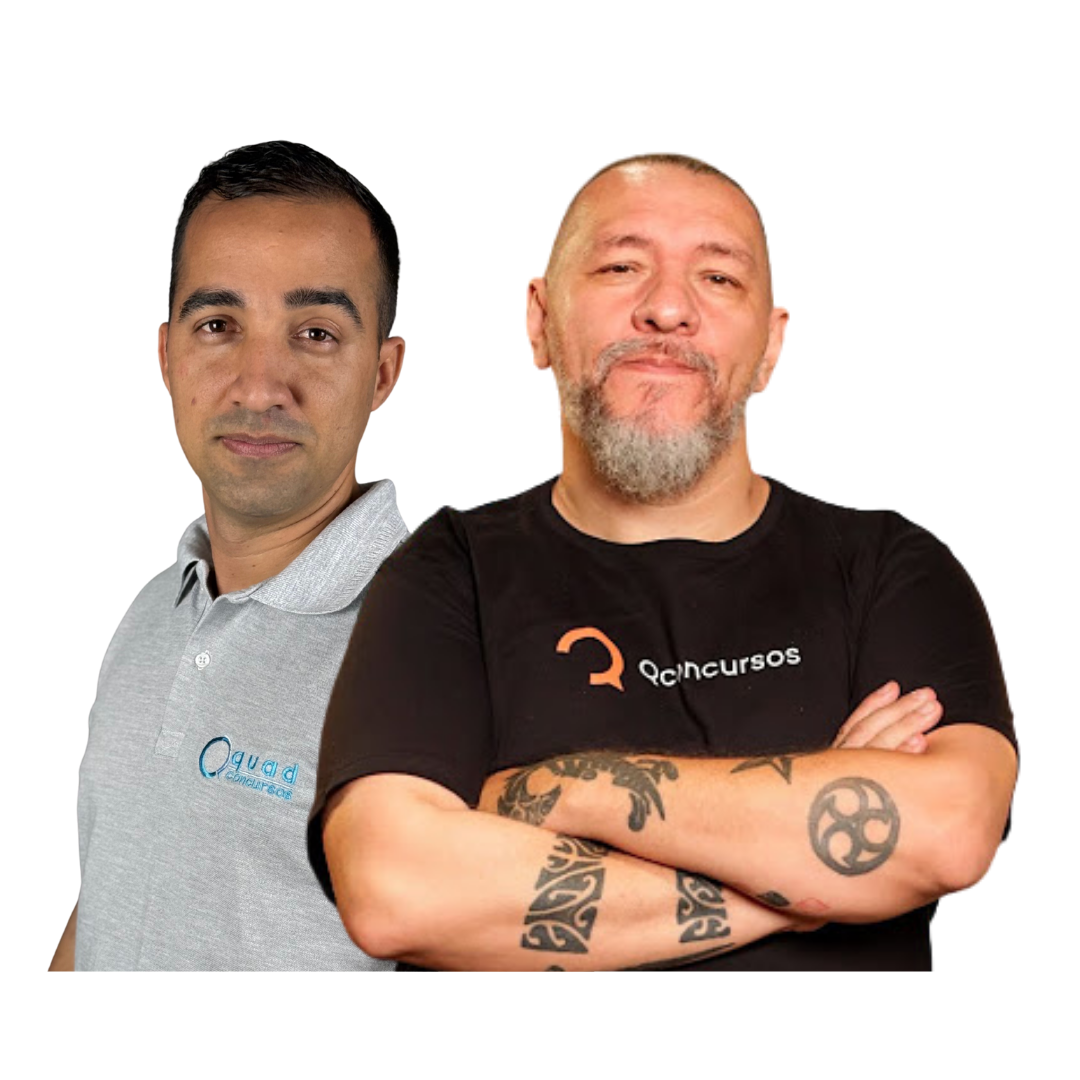 Danilo Moura, fundador do Quad Concursos, e Luiz Rezende, coordenador acadêmico do QConcursos